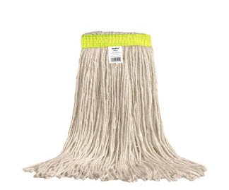 16 oz Cotton Wet Mop with Yellow Narrow Band